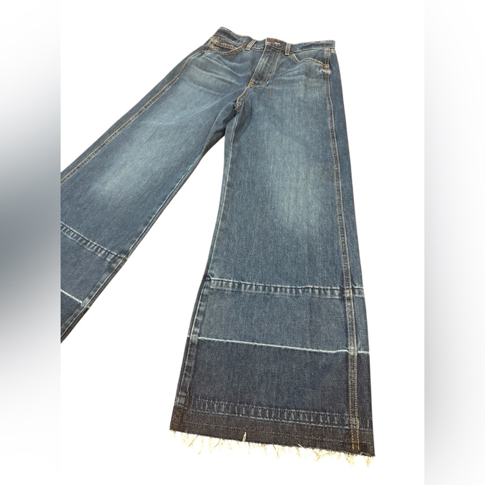 Veronica Beard Taylor Released Hem Cropped Wide-Leg Jean Size 26 - Picture 9 of 15